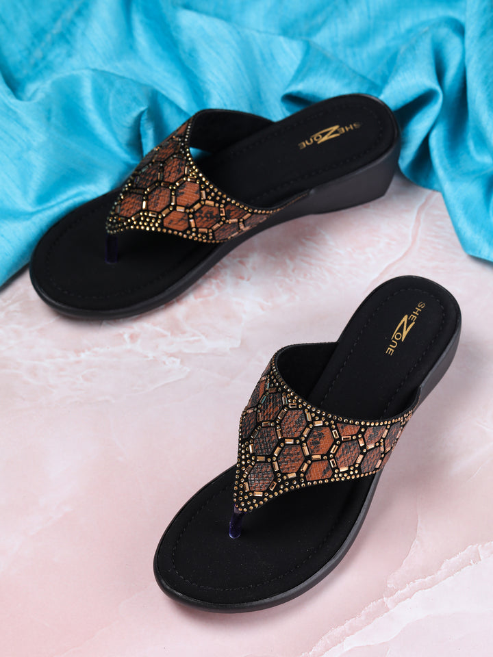Shezone Women Copper Heels