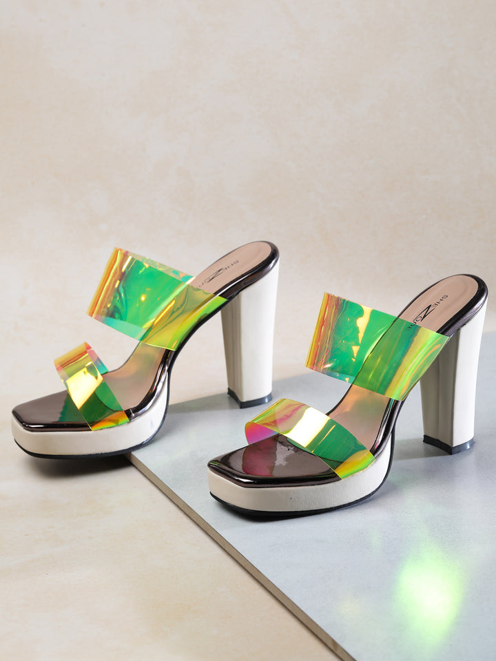 Shezone Women Fluorescent Green Heels