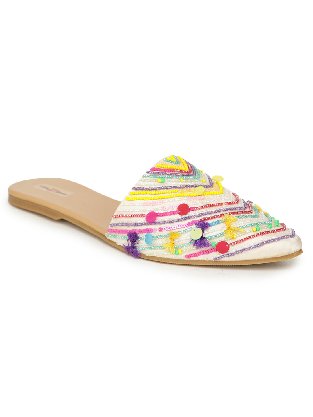 Shezone Cream Women Flats