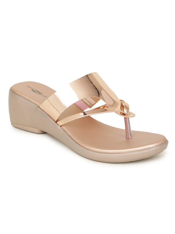 Shezone Rose Gold Women Heels