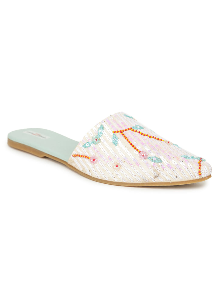 Shezone Cream Women Flats