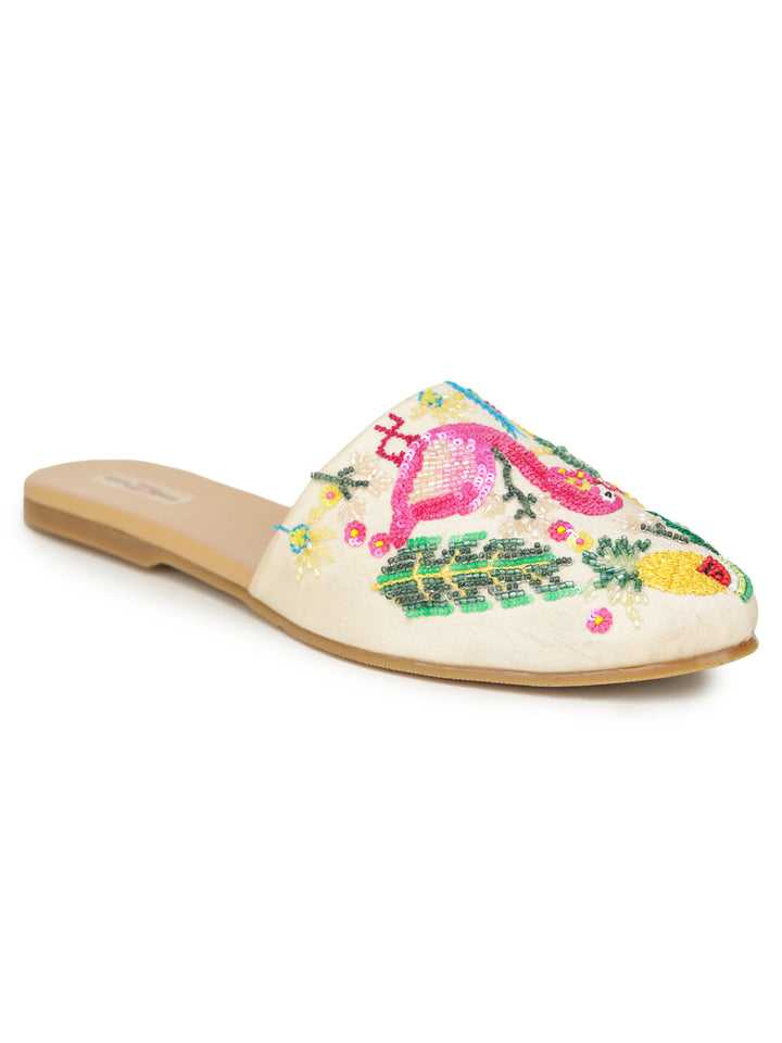 Shezone Cream Women Flats