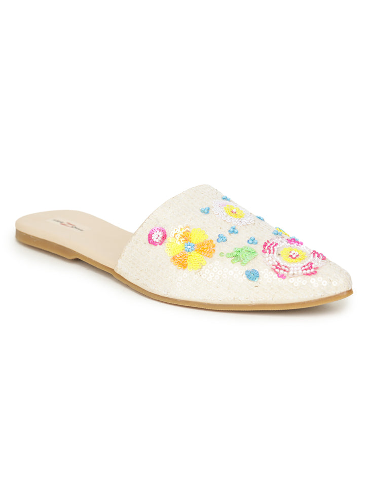 Shezone Cream Women Flats