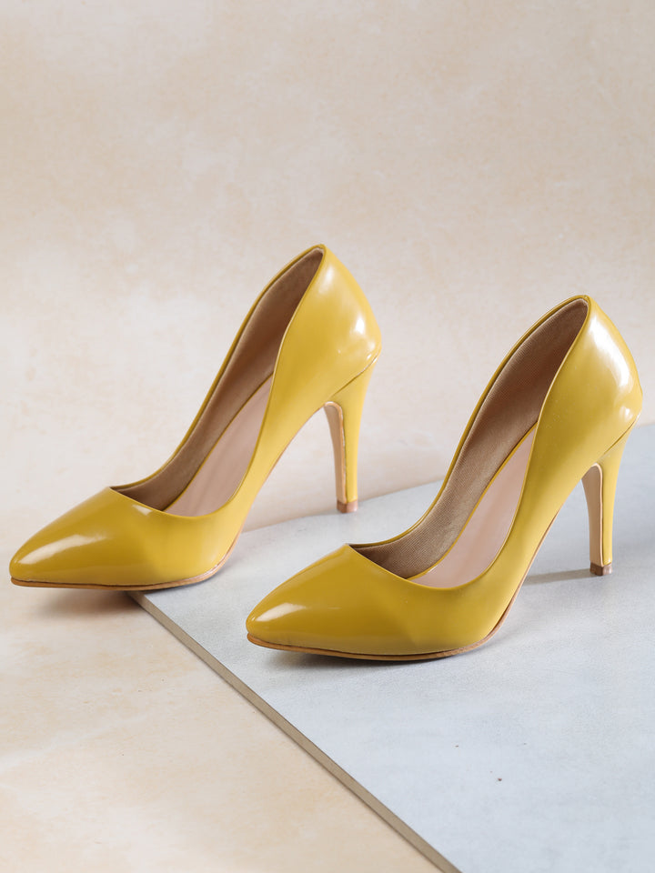 Shezone Women Mustard Heels