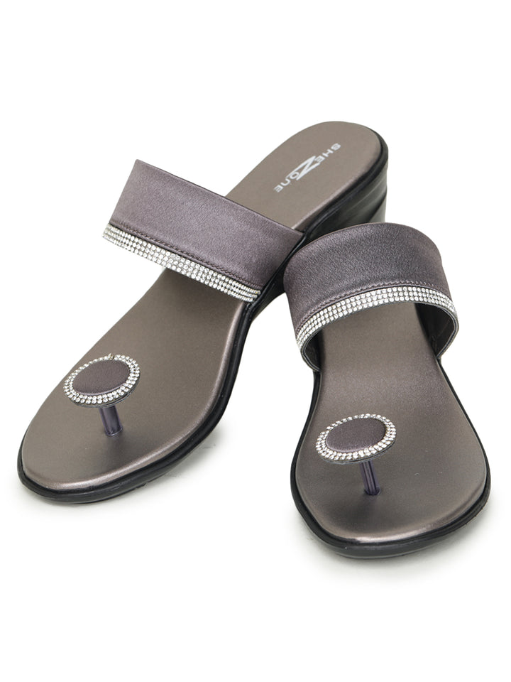 Shezone Grey Women Heels