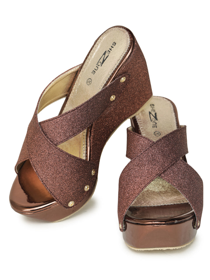 Shezone Copper Women Heels