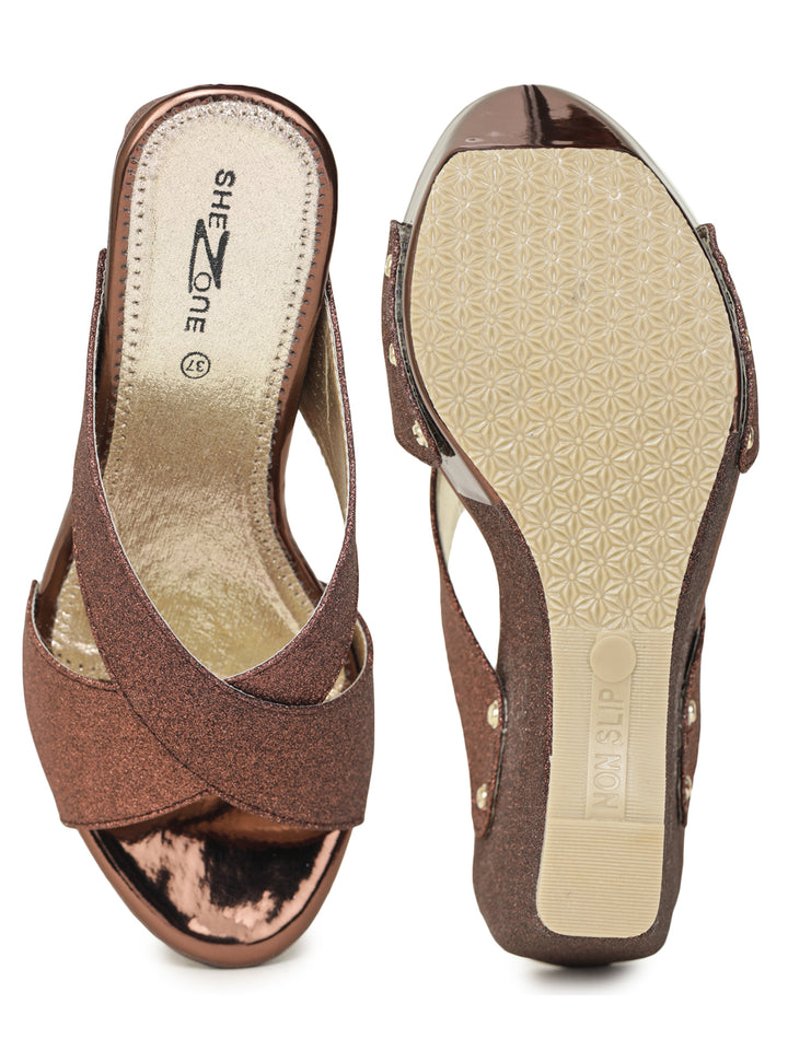 Shezone Copper Women Heels