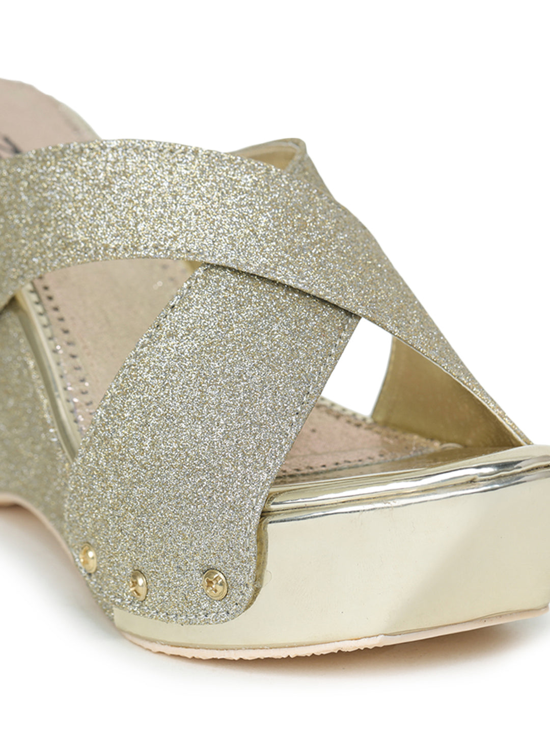 Shezone Golden Women Heels