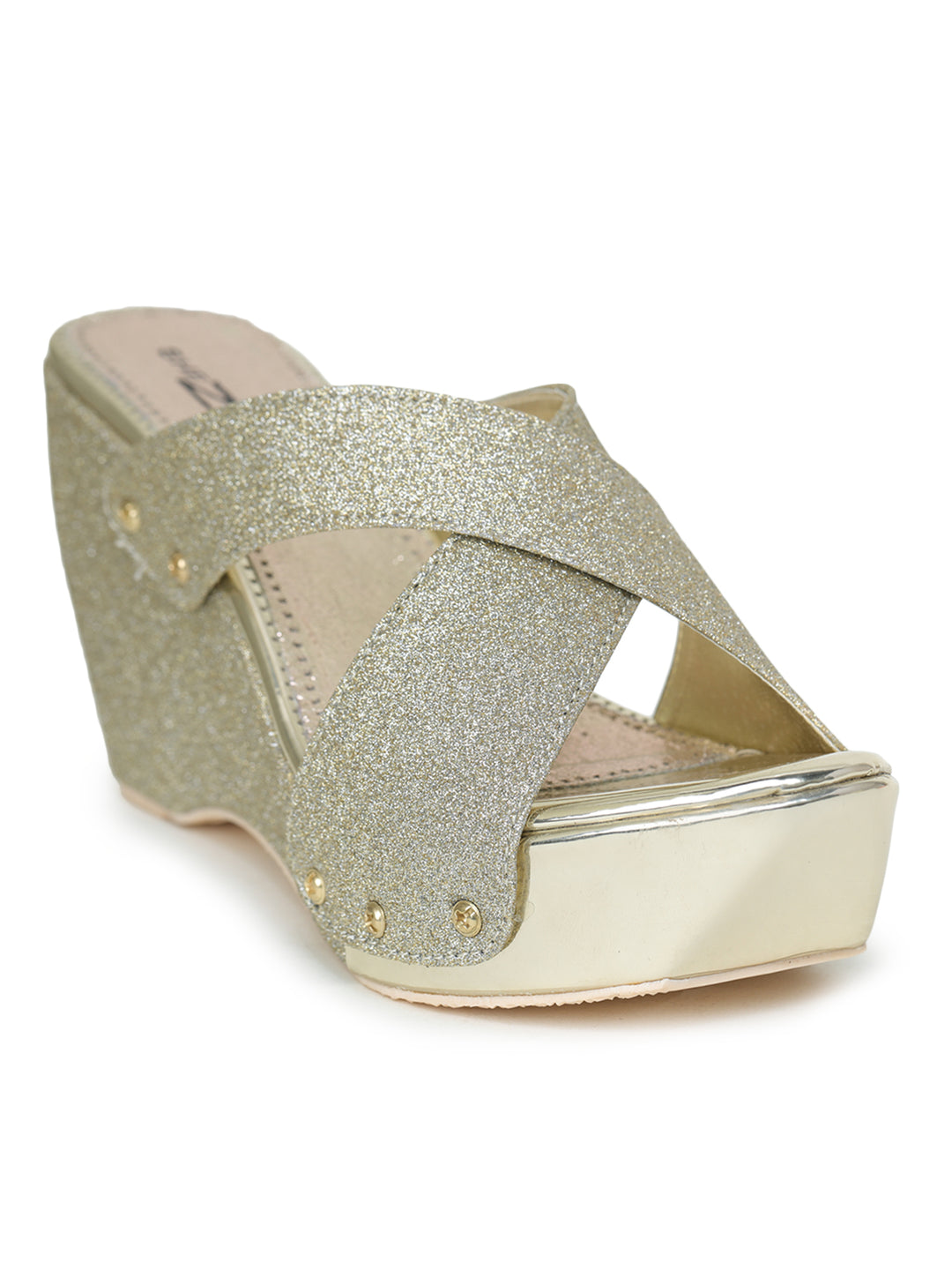 Shezone Golden Women Heels