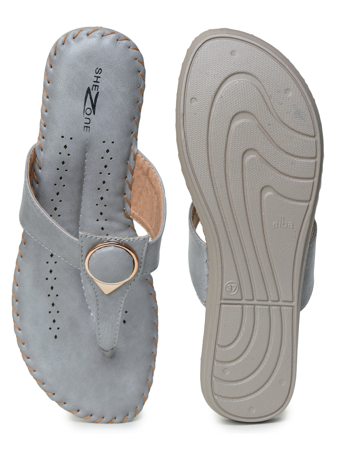 Shezone Grey Women Flats