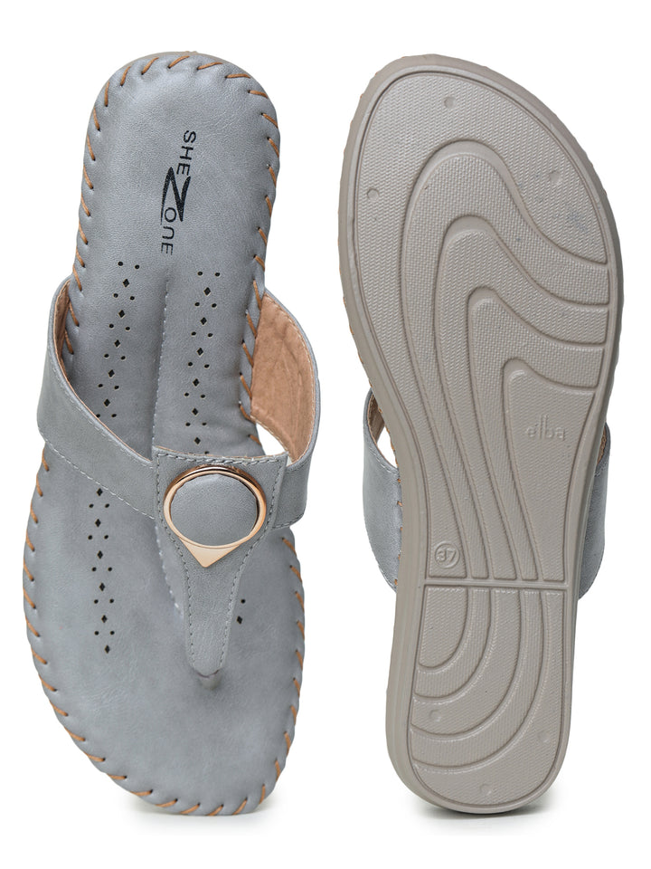 Shezone Grey Women Flats