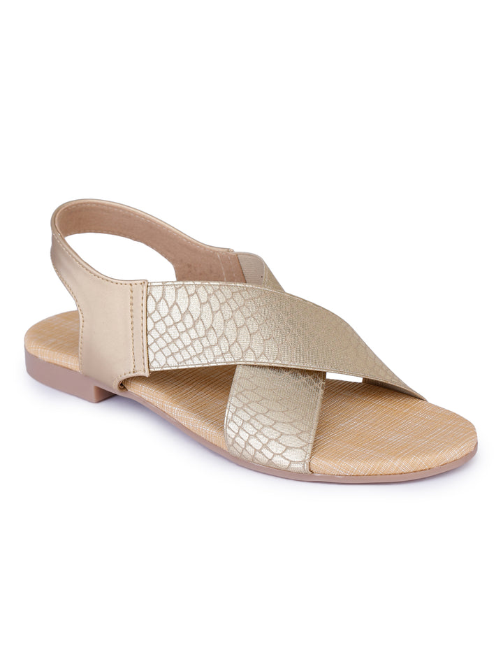 Shezone Gold Women Flats