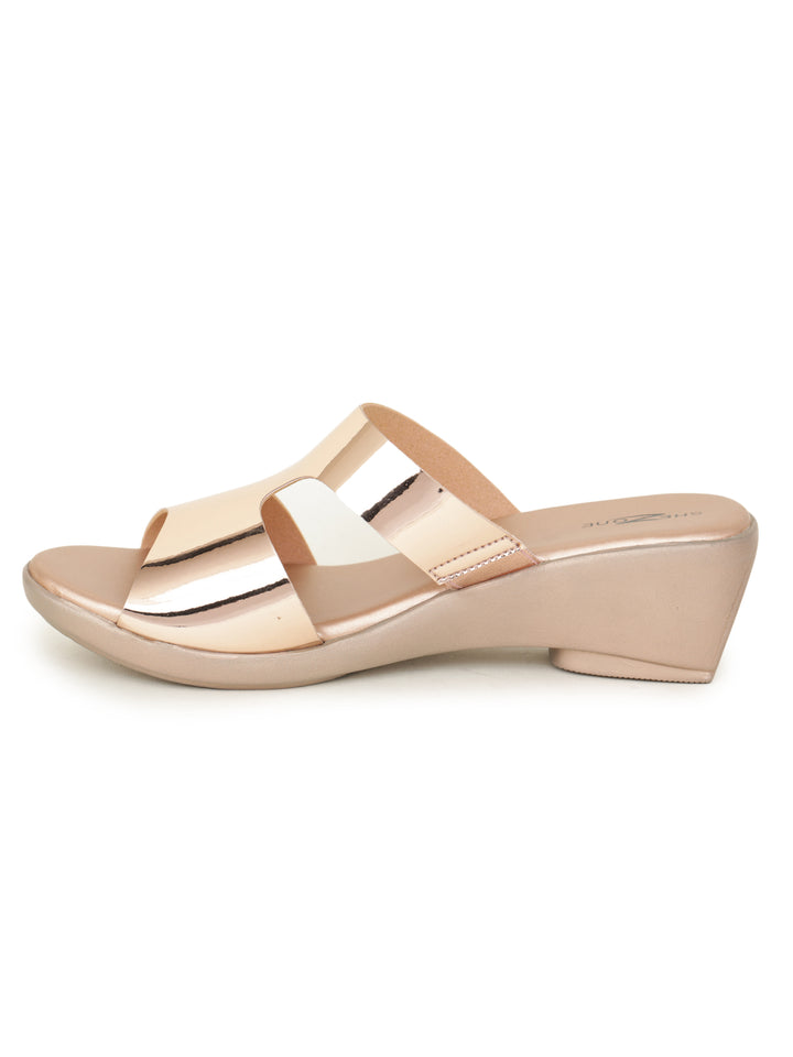Shezone Rose Gold Women Heels
