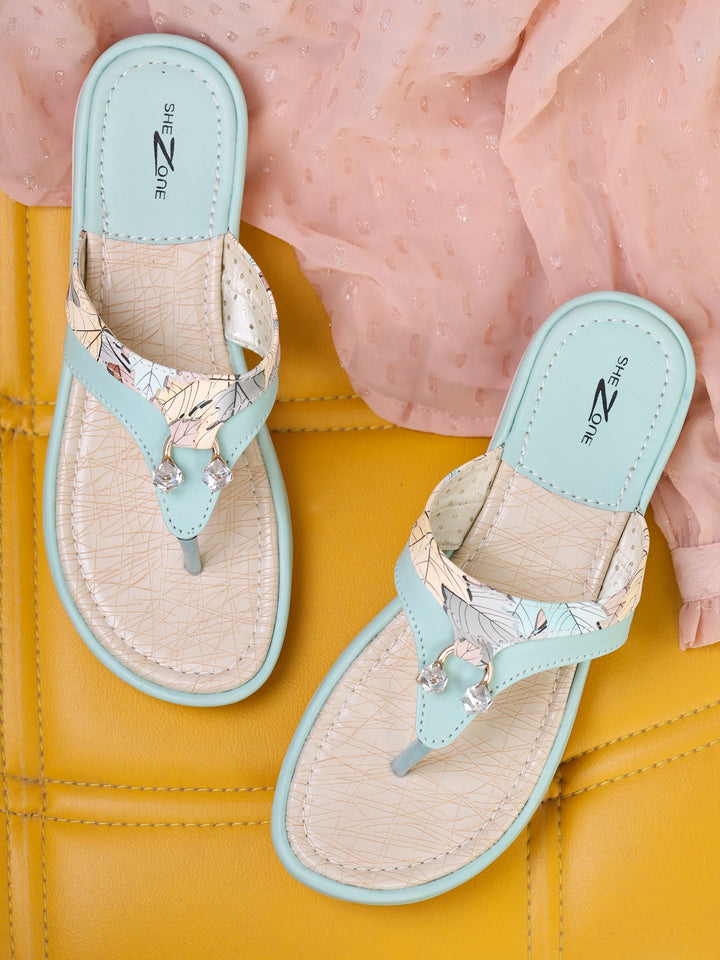 Shezone Women Sea Green Flats