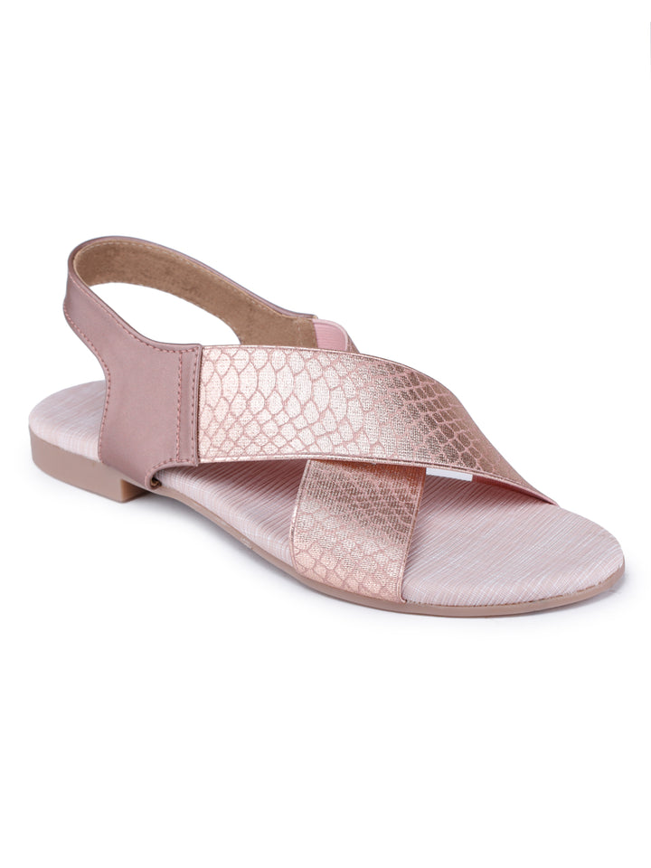 Shezone Rose Gold Women Flats