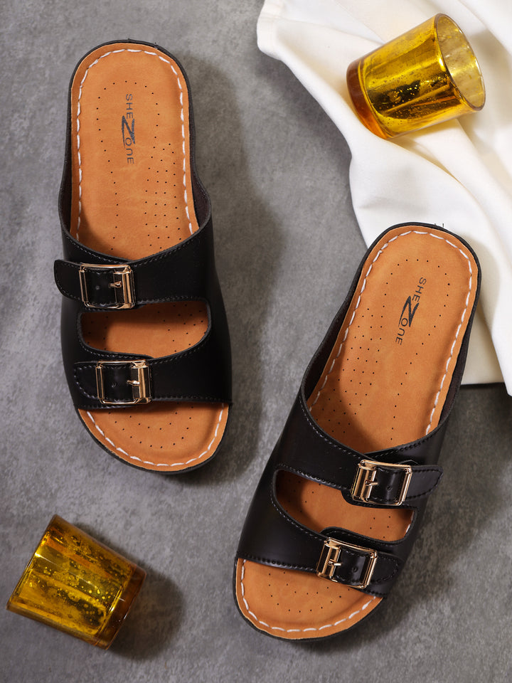 Shezone Black Women Flats