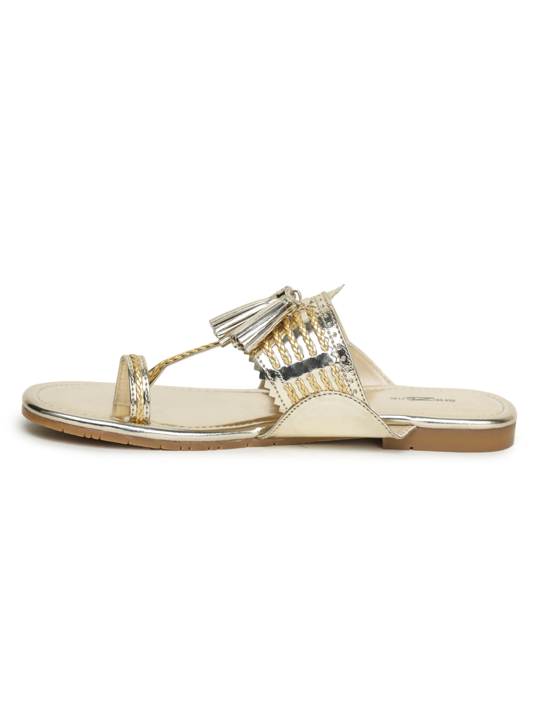 Shezone Gold Women Flats