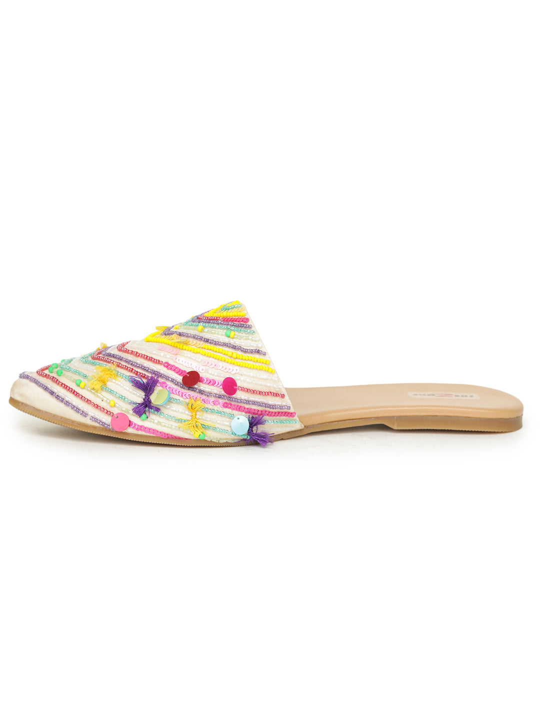 Shezone Cream Women Flats