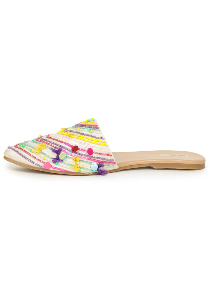 Shezone Cream Women Flats