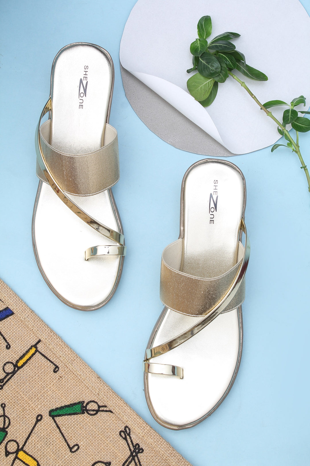 Shezone Women Gold Heels