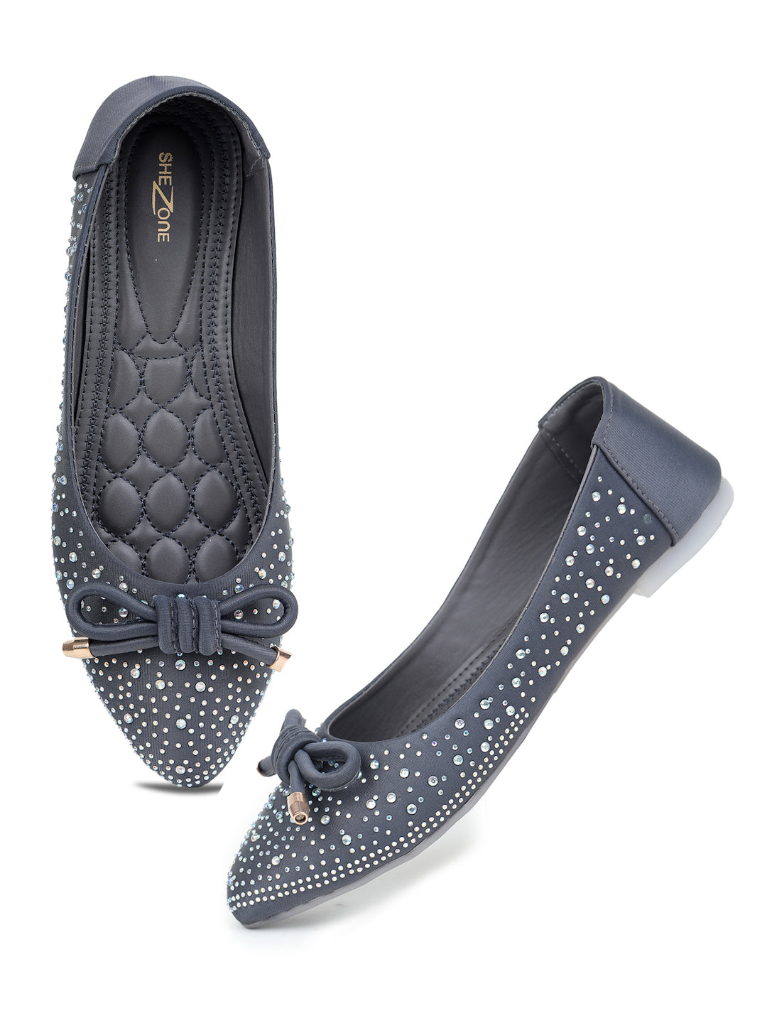 Shezone Grey Women Flats