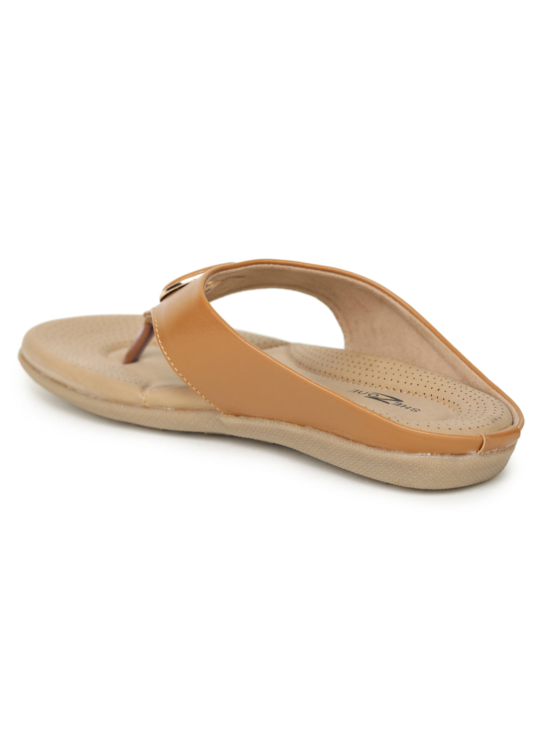 Shezone Tan Women Flats
