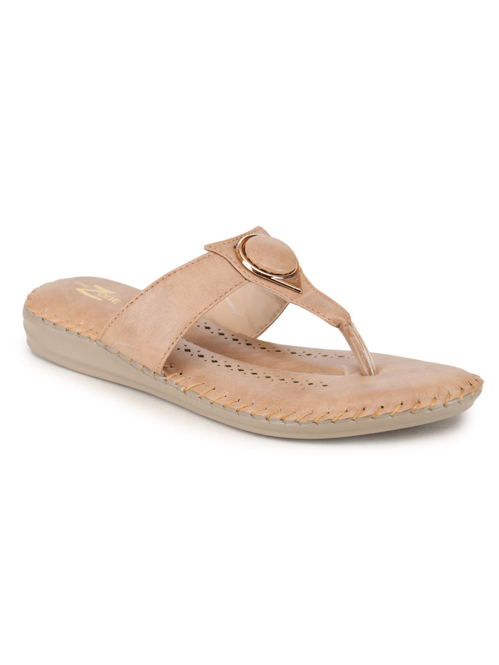 Shezone Beige Women Flats