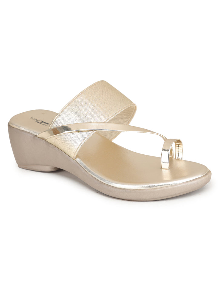 Shezone Women Gold Heels