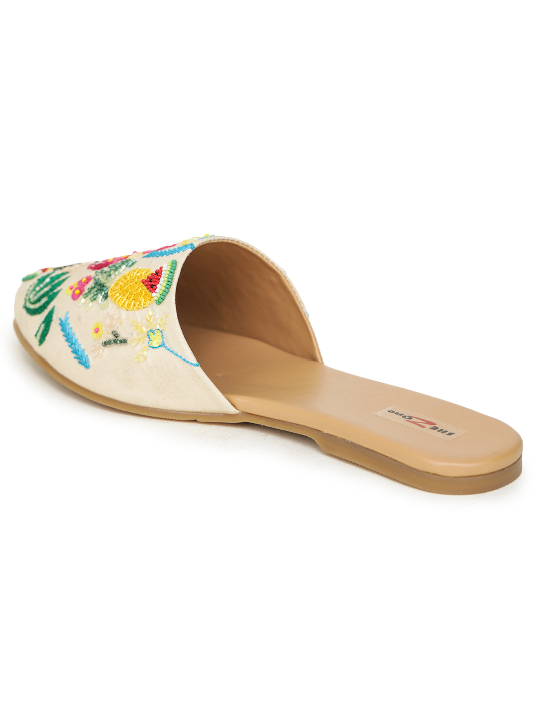 Shezone Cream Women Flats