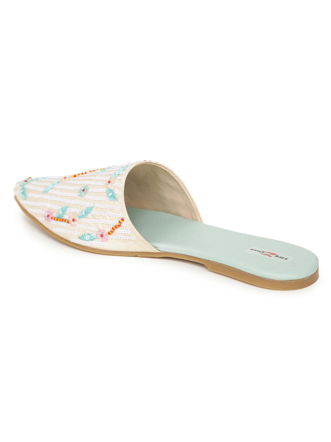 Shezone Cream Women Flats