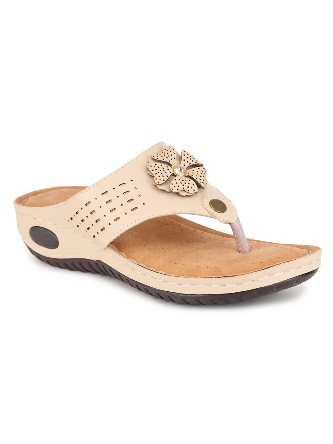 Shezone Cream Women Flats