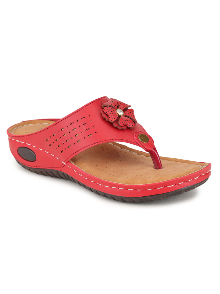 Shezone Red Women Flats