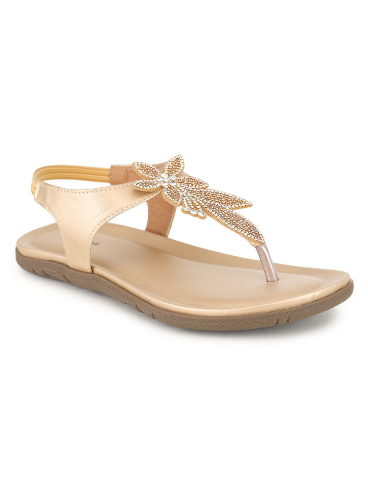 Shezone Women Gold Flats