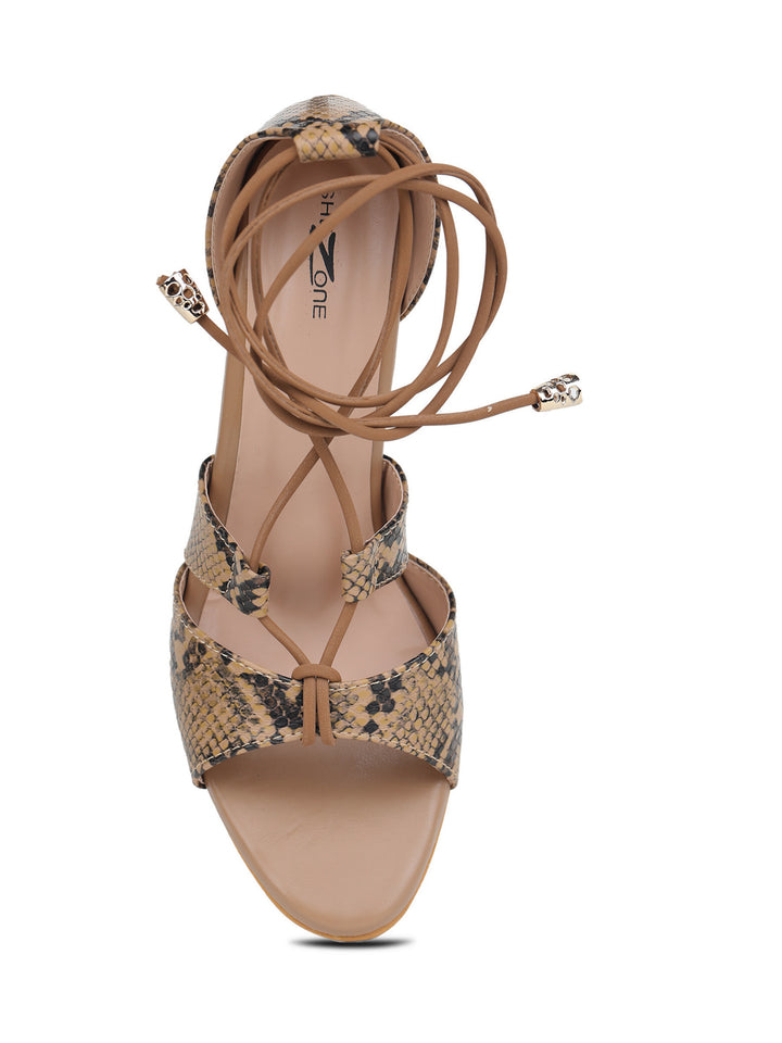 Shezone Tan Women Heels