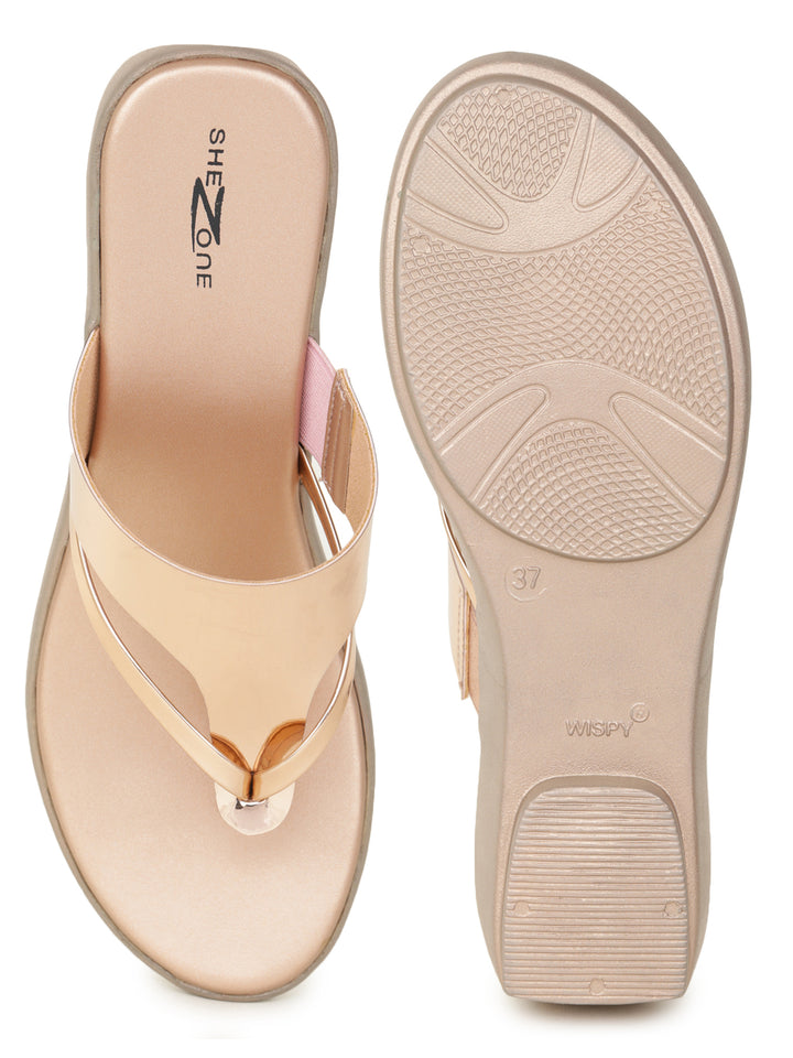 Shezone Rose Gold Women Heels