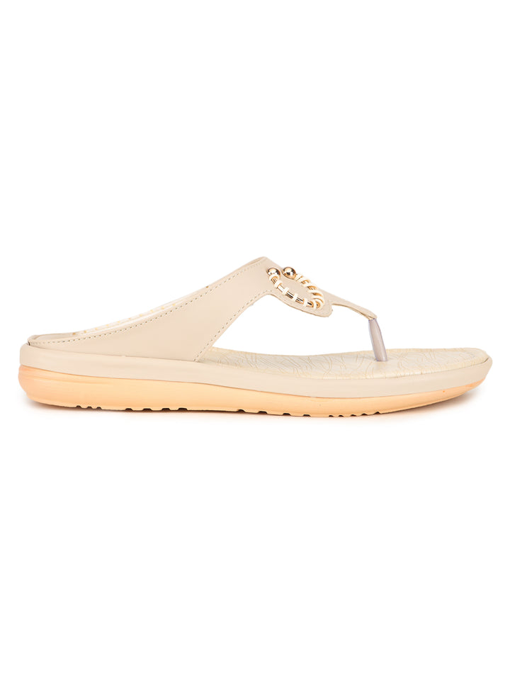 Shezone Women Cream Flats