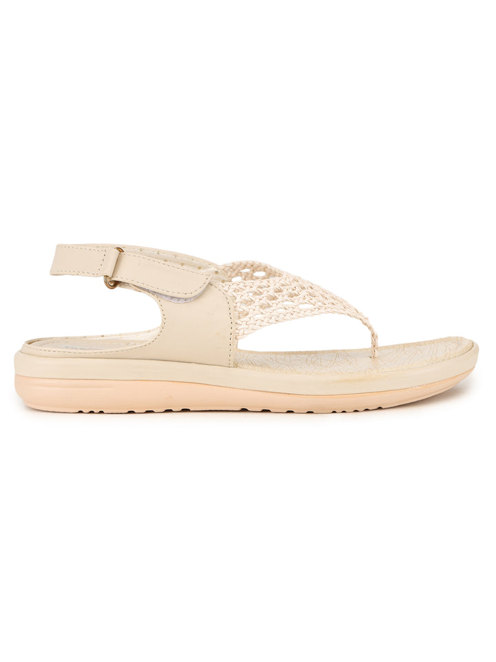 Shezone Cream Women Flats