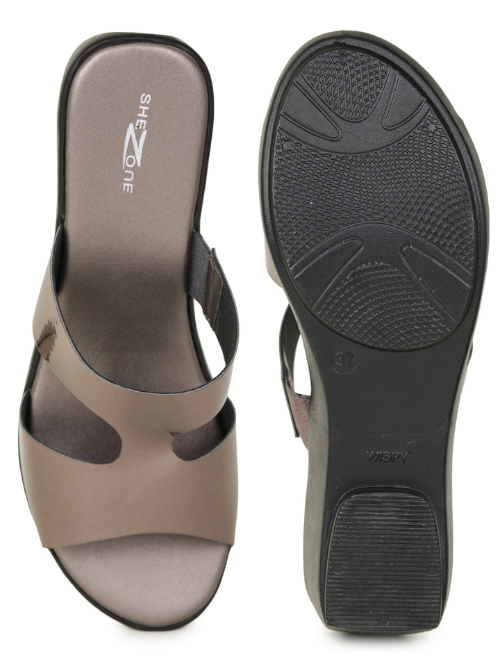 Shezone Grey Women Heels