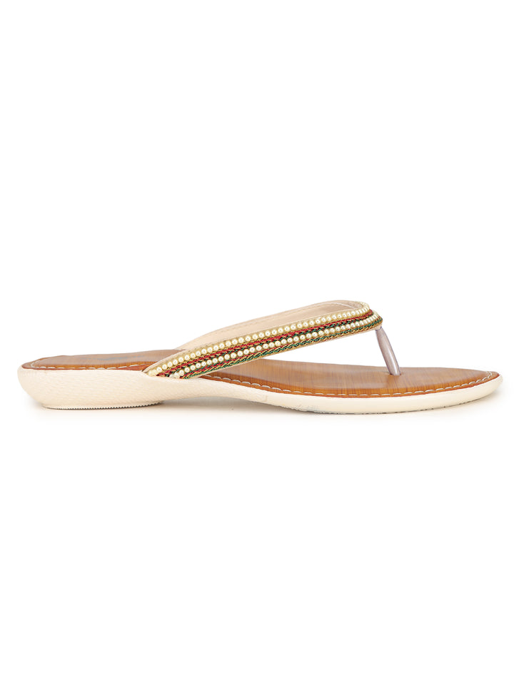 Shezone Women Cream Flats
