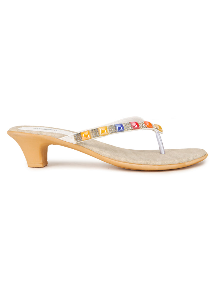 Shezone White Women Heels