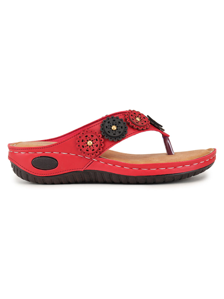 Shezone Red Women Flats