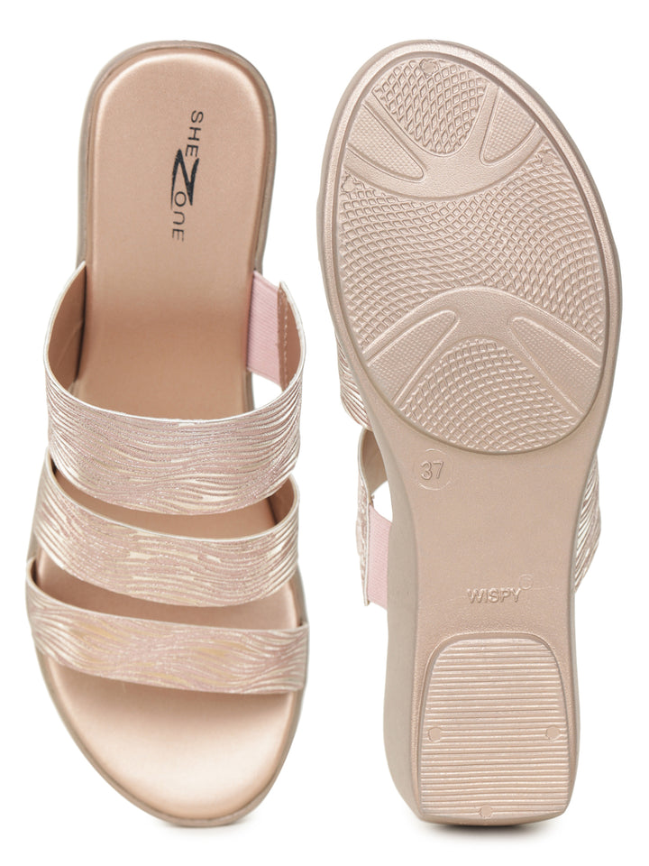 Shezone Rose Gold Women Heels