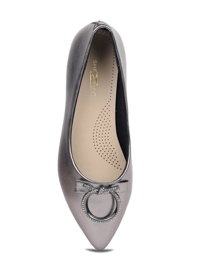 Shezone Grey Women Flats