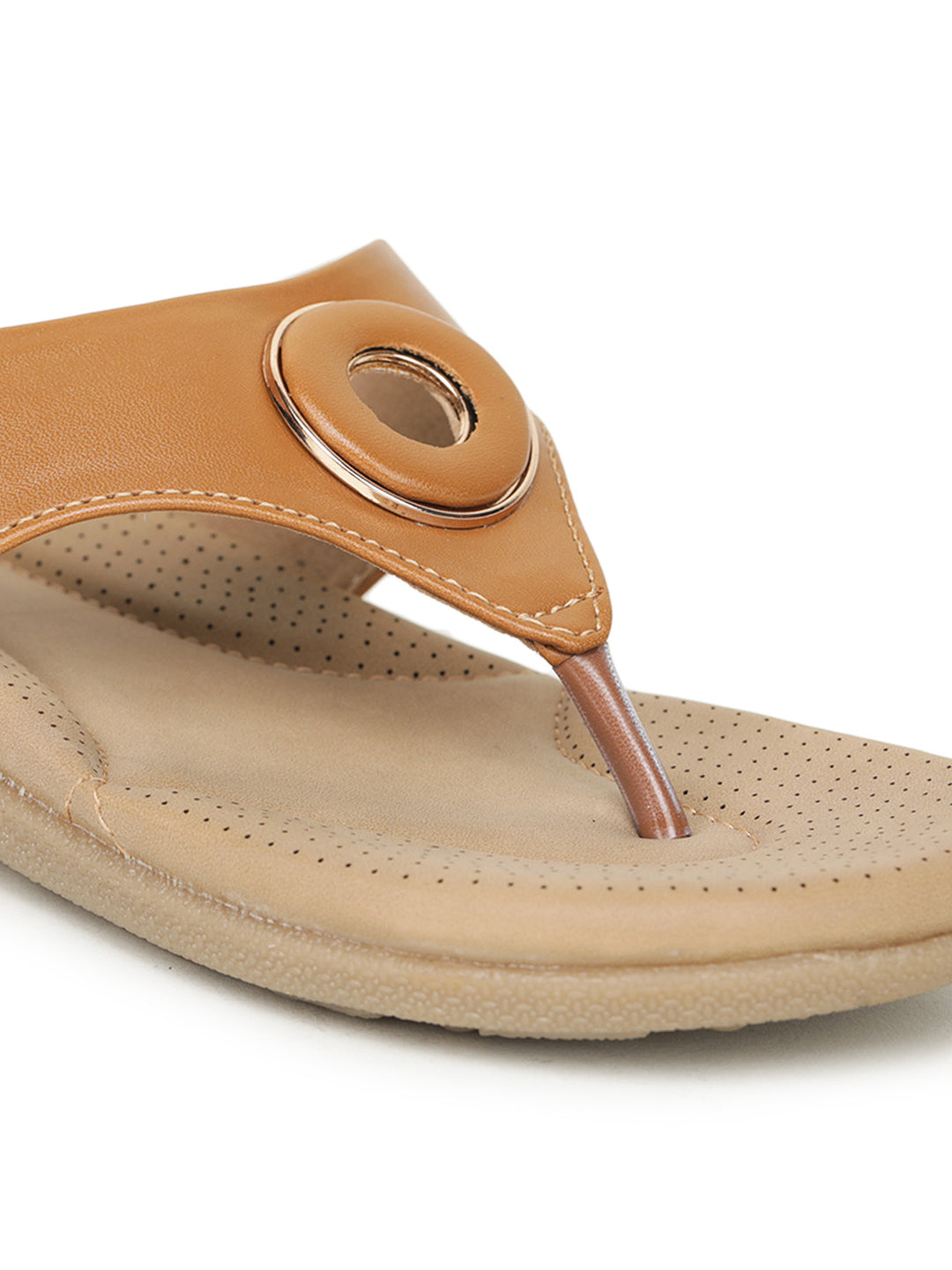 Shezone Tan Women Flats