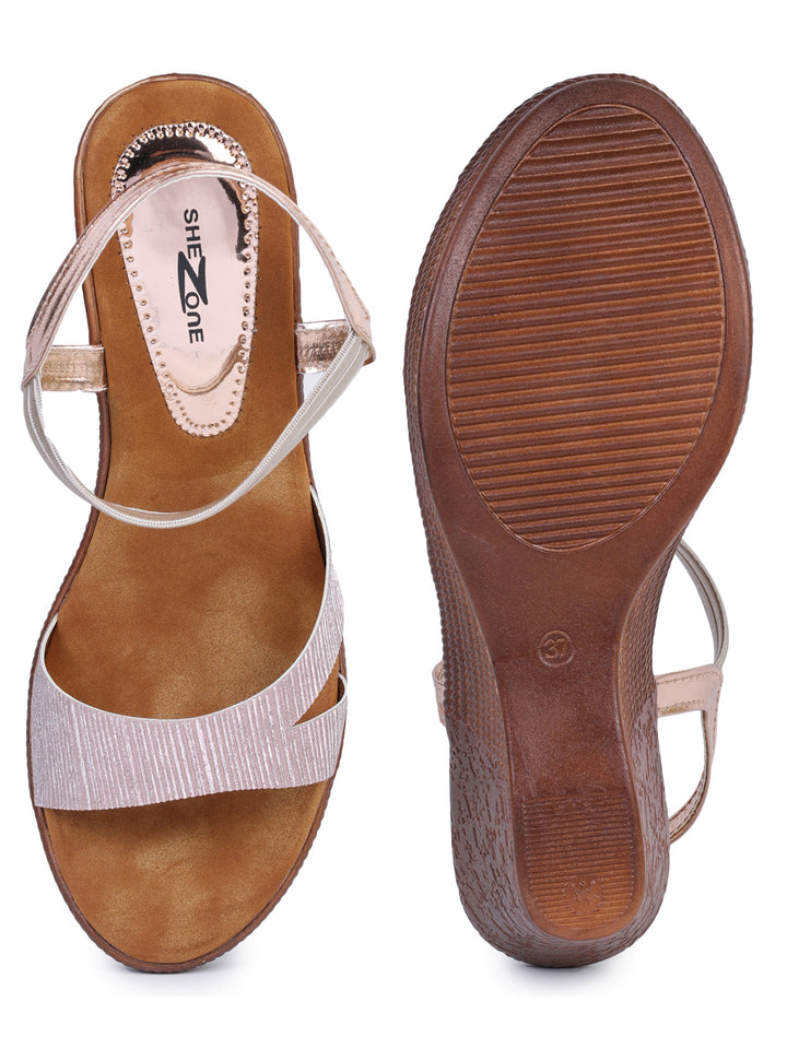 Shezone Rose Gold Women Heels