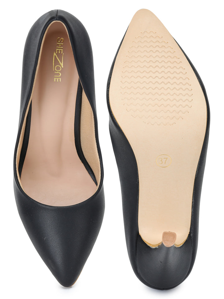 Shezone Women Black Heels
