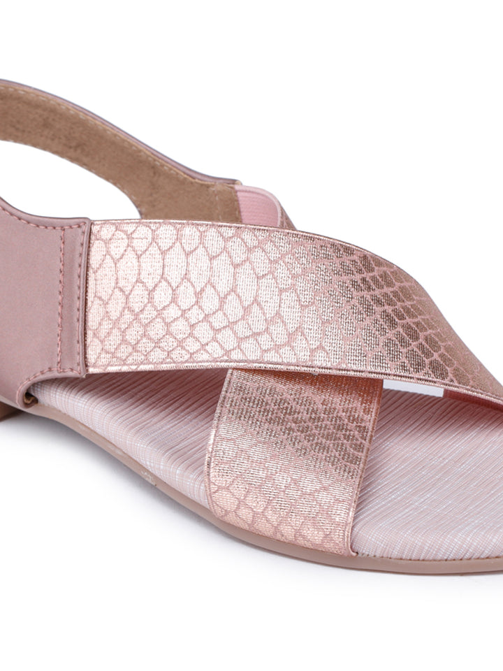 Shezone Rose Gold Women Flats