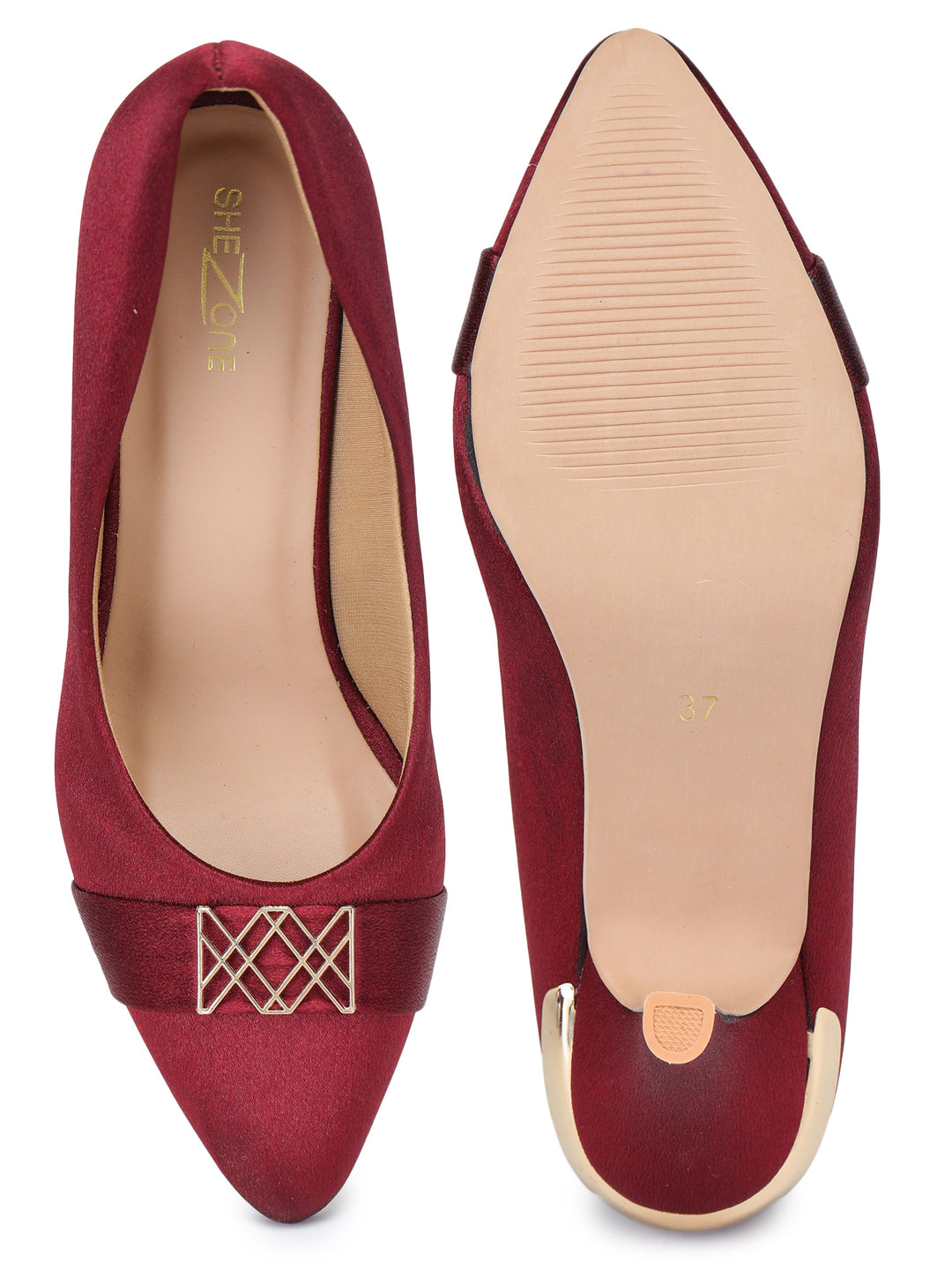 Shezone Women Maroon Heels