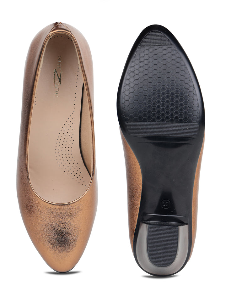 Shezone Copper Women Heels