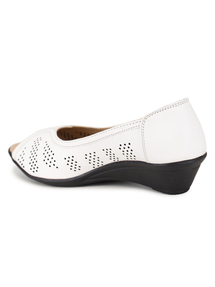Shezone White Women Heels